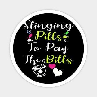 Slinging Pharmacists Gift Design Pharmacy Tech Student Print Magnet